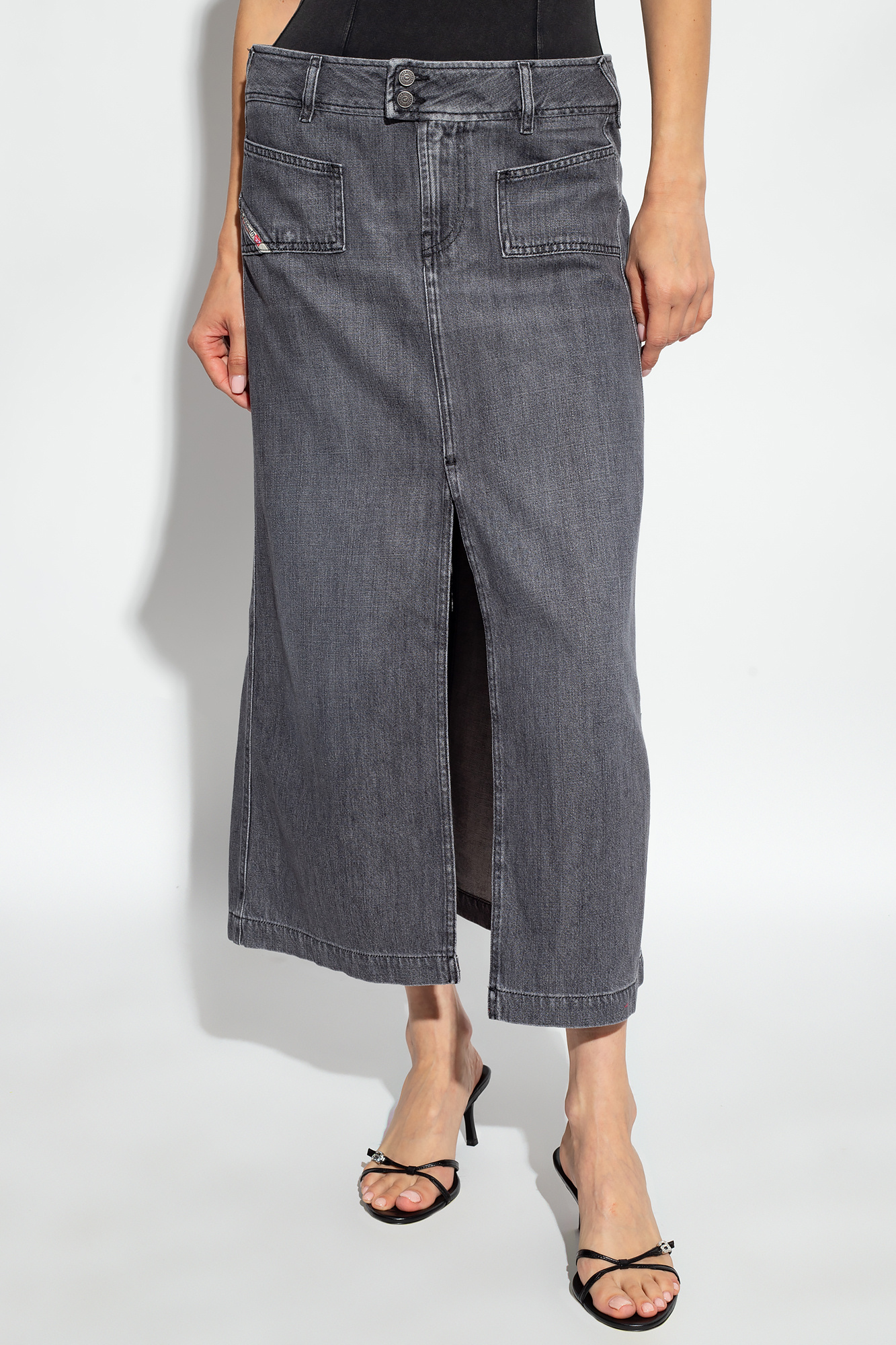 Grey 'DE-YINKA' denim skirt Diesel - SchaferandweinerShops Japan